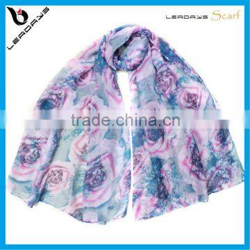 rose flower printing turkey head scarf