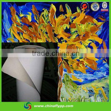 FLY China supplier solvent matt cotton canvas, good quality canvas, blank art canvas