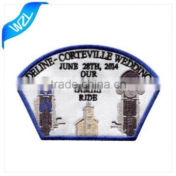 Jersey Crest clothing patch design /Wholesale custom embroidery motorcycle logo patch