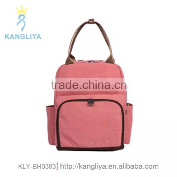 Canvas mommy tote backpack large capacity wholesale price good quality factory in Guangzhou