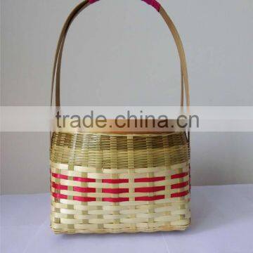 high quality made size handing bamboo fruit basket