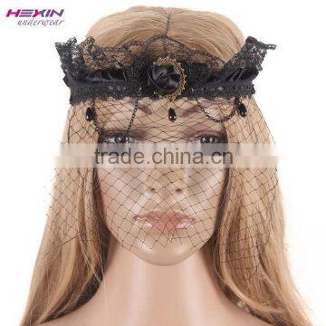 Mesh Crown Chain Christmas Black Lace Sale Party Mask For Women