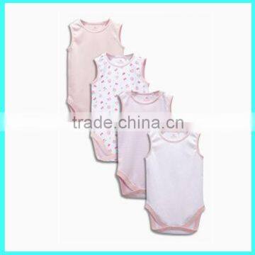 Pink color next sleeveless bodysuit baby girl bodysuits wholesale