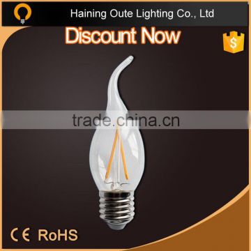 Hot !!!1800k-6000K CE ROHS certificate candle led light led candle lamp e27 dimmable with 1,2,34W