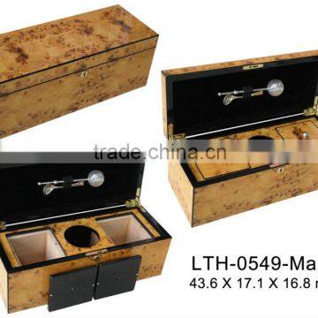 Luxury finish coffee box,wooden coffee box gift set packing