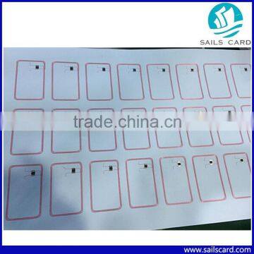 High quality produce RFID card inlay/prelam sheet (125khz/13.56mhz/915mhz)