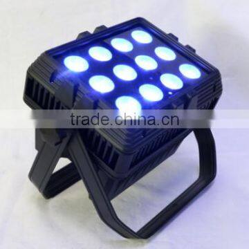 12 x 15w batteries operate wireless dmx led outdoor rgbwauv flat led par