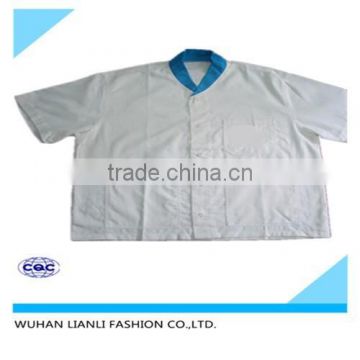 latest short sleeves white coat hot sale chef uniform in restaurant workwear coverall