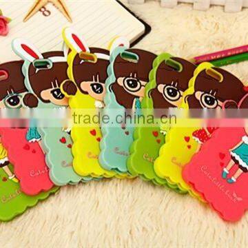 Customize popular cartoon 3d silicone cell phone case for Xiaomi Mi3