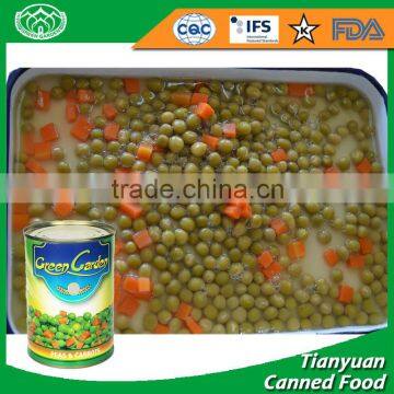 2016 new crop canned green peas with carrots