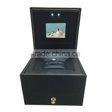 2015 new design elegant championship plastic video ring box, jewelry display box