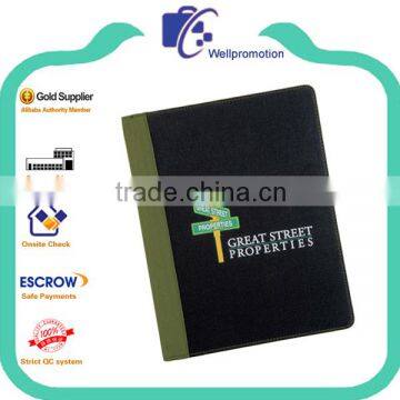 Black Leather Tri-fold Portfolio for Men photo-2