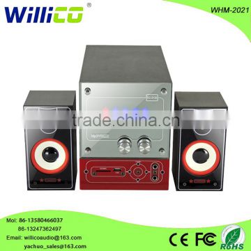 2.1 laptop computer woofer speaker with usb/sd/fm for home