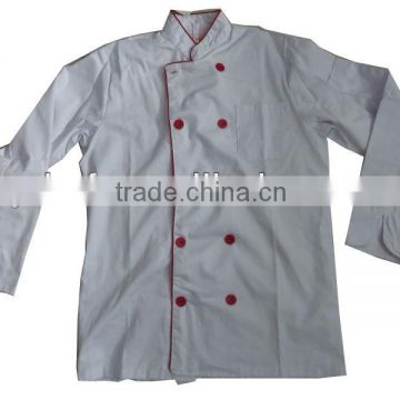 Diagonal Closure Chef Coat - Long Sleeve - 65/35 Poly/Cotton-chef jacket-chef wear