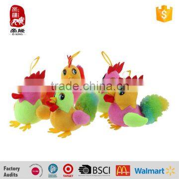 Chinese colorful plush pendant plush chicken toy