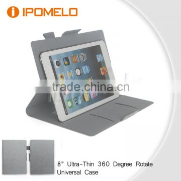 Universal tablet case 360 rotation PUl leather cover 8.0-10.1 for ipad