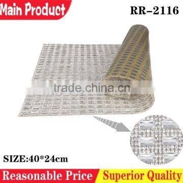 Shoes crystal rhinestone mesh roll decoration hot fix accessory