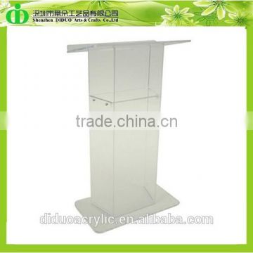 DDL-0065 Trade Assurance Alibaba China Supplier Wholesale New Design Clear Acrylic Lectern Pulpit