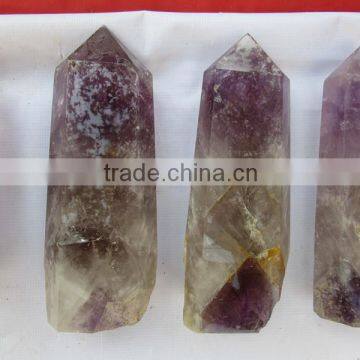 factory direct rainbow fluorite wand,cheap fluorite prism