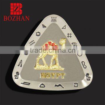 Good quality souvenir ashtray/egypt promotional gift for double function ashtray & fridge magnet