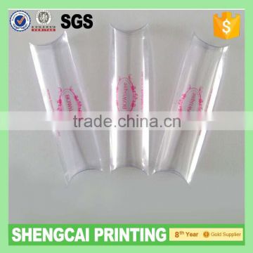 Clear PVC hair extension packaging box with OEM logo