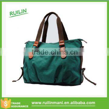 Fashion Ladies Canvas and Leather handbag at Low Price Handbag Manufacturer