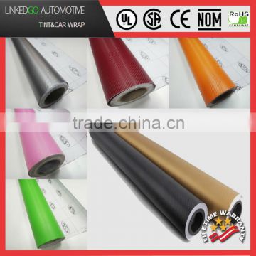 HIgh quality 1.52*30m 3d automobile carbon fiber sticker air bubble free