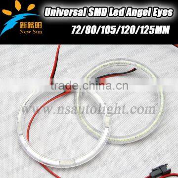 Super bright 7000k 9-16V 72MM 80MM 90MM 105MM 120MM 125MM 3014SMD led angel eyes rings for BMW for Honda cars