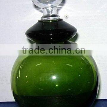 COLORED GLASS OIL BOTTLE