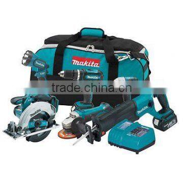 6 Piece Power Tools 18V Cordless Combo Kit Tool Driver Drill Circular Saw Makita