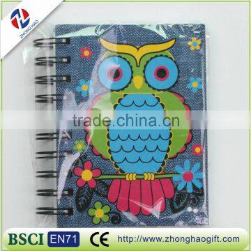 Bulk cheap cartoon craft paper notebook A4 spiral notebook with different size