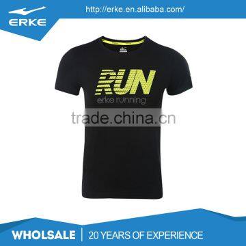 ERKE wholesale cozy cotton round neck short sleeve mens running sports tee shirt