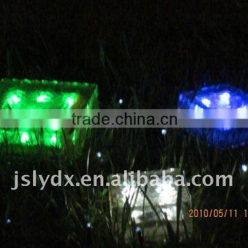 St Solar Ice Glass Brick LED Street Light, Solar Garden Light, Underground Paver Light