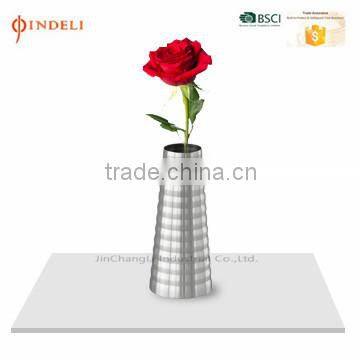 2016 Modern Stainless Steel Vase - 12-inch Tall Cylinder