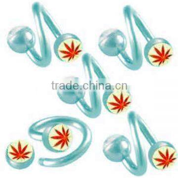 hot sale bend design ear ring jewelry body piercing jewelry