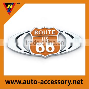 Cheap high quality abs emblem route us 66 custom logo for car