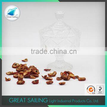 Diamond Crystal Glass Ice Cream Bowl With Glass Lid photo-4