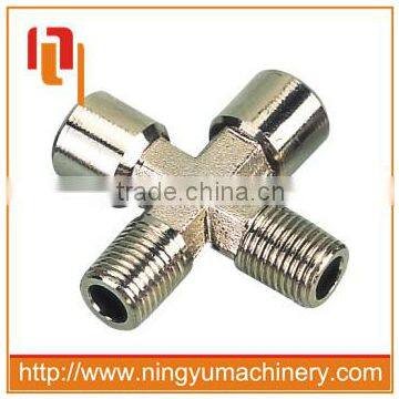 high quality 2015 new arrival brass cross connector