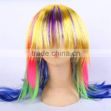 Color-gradient Highlight Gradient Wig Straight Hair Harajuku Hair