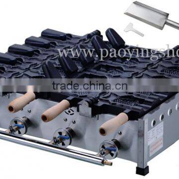 (3 in 1) 10pcs Fish Waffle Commercial Use Non-stick LPG Gas Ice Cream Taiyaki Machine + Batter Dispenser + Stuffing Scoop photo-1