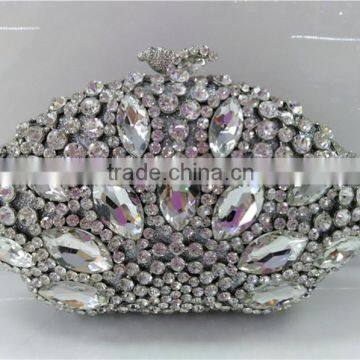 sliver color Colorful crystal stone and rhinestone evening clutch Cute fish Evening Bags FH05-2