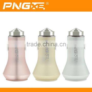 2015 New Arrival Mobile Phone Portable Universal Mini Metal Dual Usb Car Charger photo-4