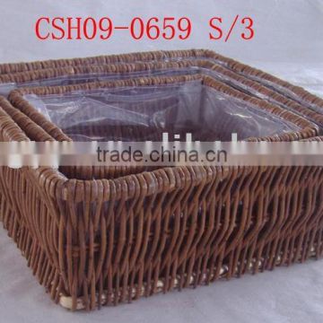 willow basket for garden or plant