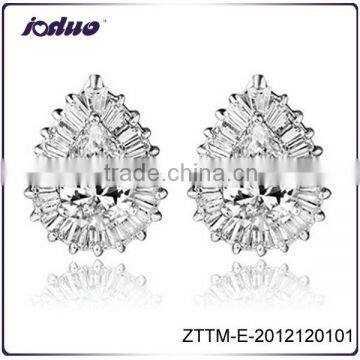 2016 Noble Women Zircon Drop Charm Stud Earrings Wholesale ZTTM-E-2012120101