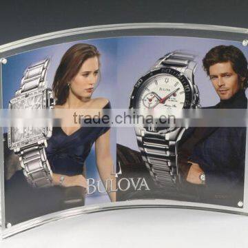 6 x 4 Magnetic Picture Frame for Tabletop, Curved Box - Clear Acrylic(MP-B-0238))