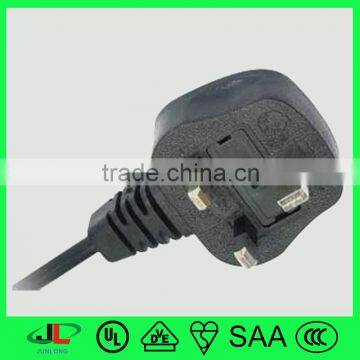 3 pin plug, UK BS approval electric plug with VDE power cord