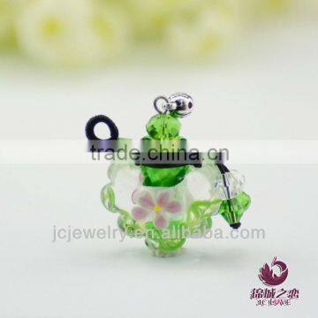 murano glass Bottle wish Pendant necklace hold ring jewelry