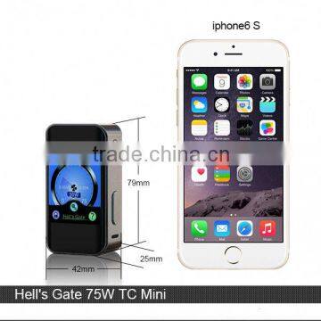 Hells Gate 75watt 2inch Tft Screen Box Mod Hell's Gate 75w TC Mini With Vape Connexx Box Mod