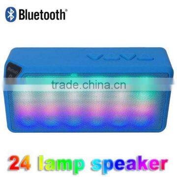 Portable Mini LED Lights Wireless Stereo Bluetooth Speaker X3S Box TF FM Radio Built in Mic MP3 Virtual Surround For Smartphone