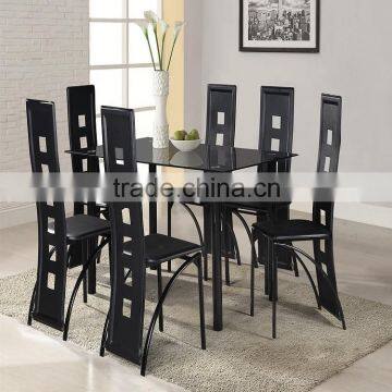 2016 modern metal frame dining table set in dining room sets